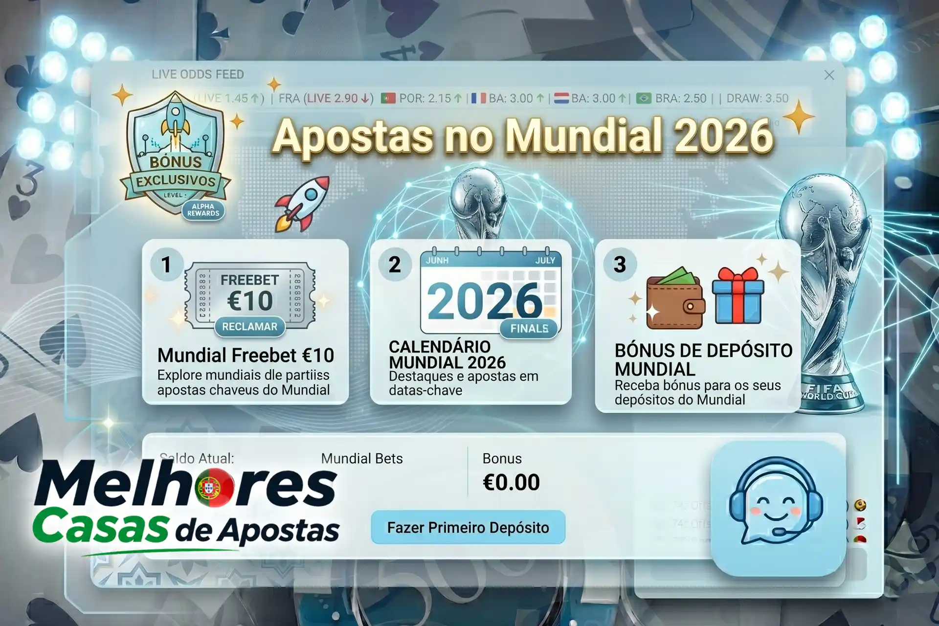 casas de apostas em Portugal com cobertura do Mundial 2026